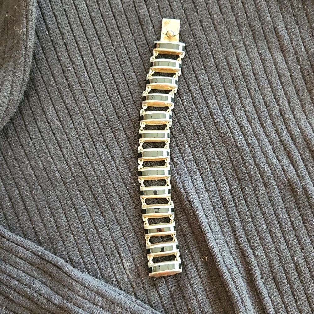 925 Silver/Onyx Mexico Bracelet